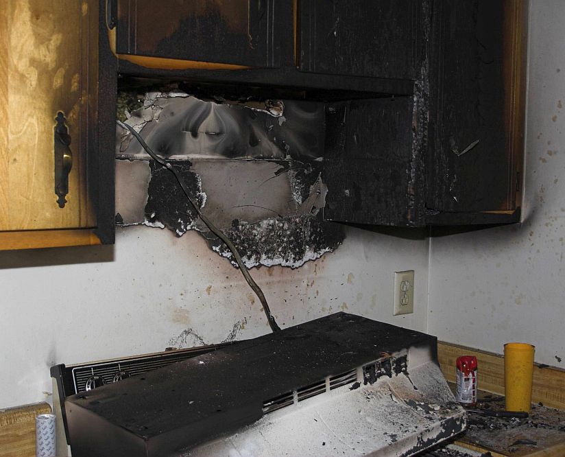 Brandschaden in einer Küche